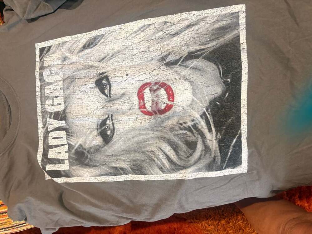 Lady Gaga Born This Way Graphic T-Shirt Size XXL Grey Music Merch